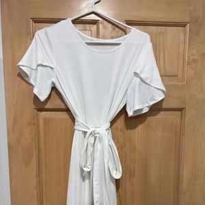 Pinkblush Maternity Midi Dress White Wrap size S